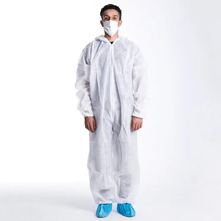 High Quality Nonwoven Workwear PP Material Safety Clothing Men Coverall Disposable
