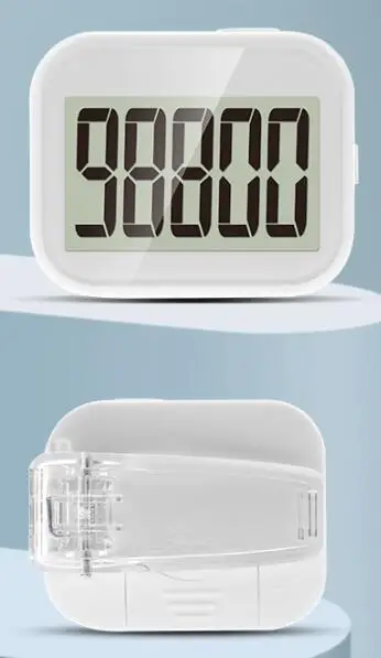 3D Silent Sensor Pedometer Step Counter Extra Large Digits Big Display Walking Running Pedometer Activity Tracker with Lanyard