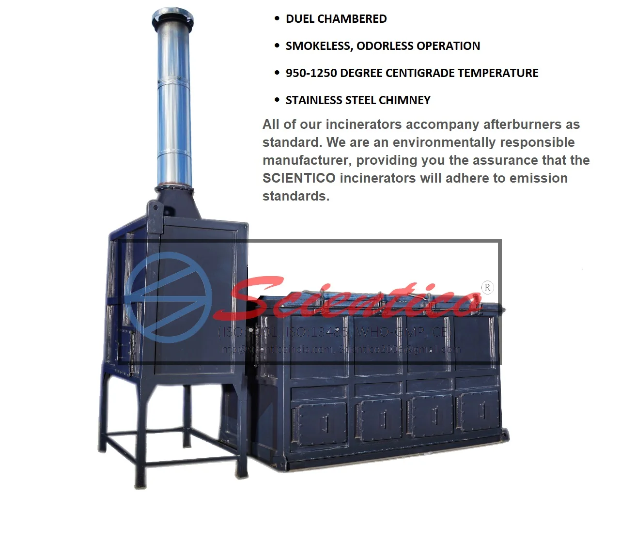 Промышленное бытовое устройство для сжигания отходов крематория из Индии