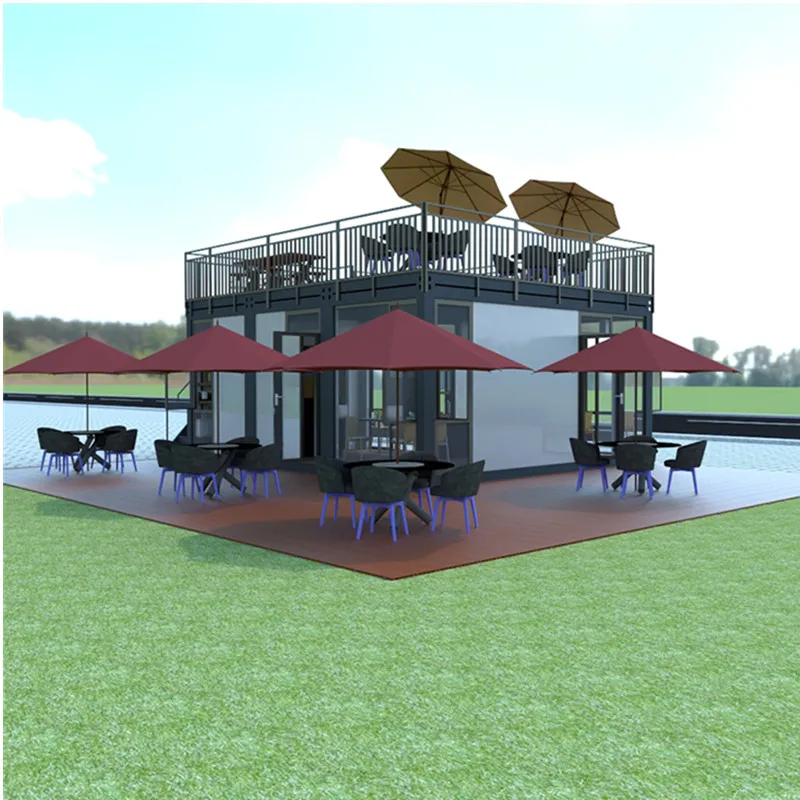 duplex flatpack modular luxury portable 20ft shipping container restaurant 40ft with kitchen prefabricated