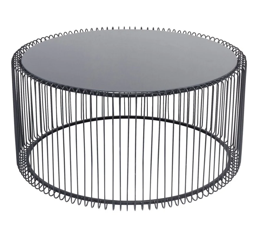 Уличный кованый столик с белым мраморным верхом Современный дизайнерский чайный для внутреннего дворика железный проводной однотонный среднего размера