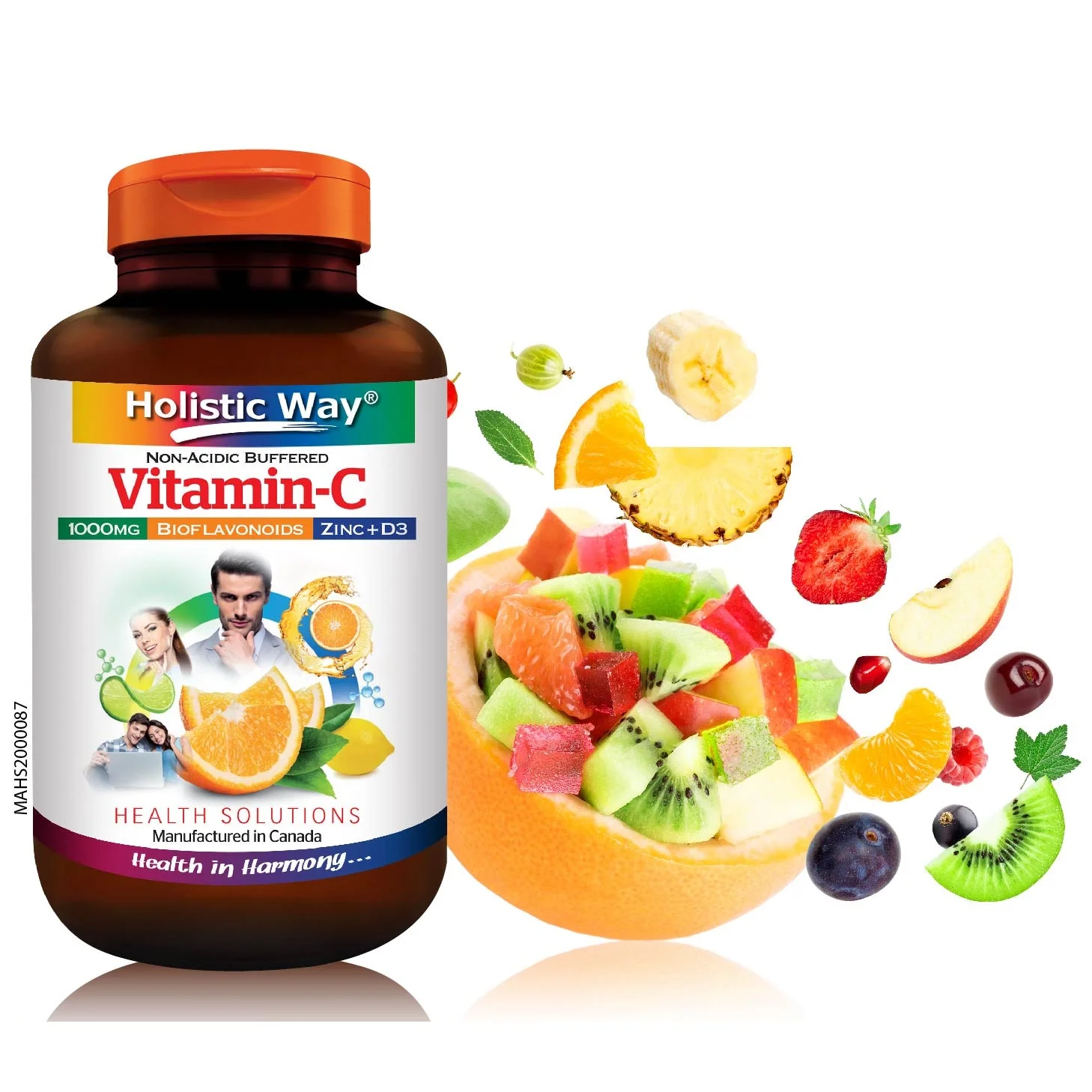 135 г, средство для ухода за здоровьем, комплексный способ, некислый буферированный витамин С, 1000 мг, 60 таблеток