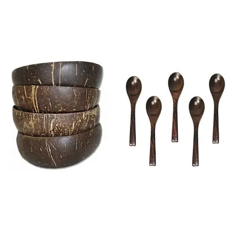 VINAWOCO Coconut Bowl And Spoon Set Coconut Shell Bowl Coconut Bowl VietNam