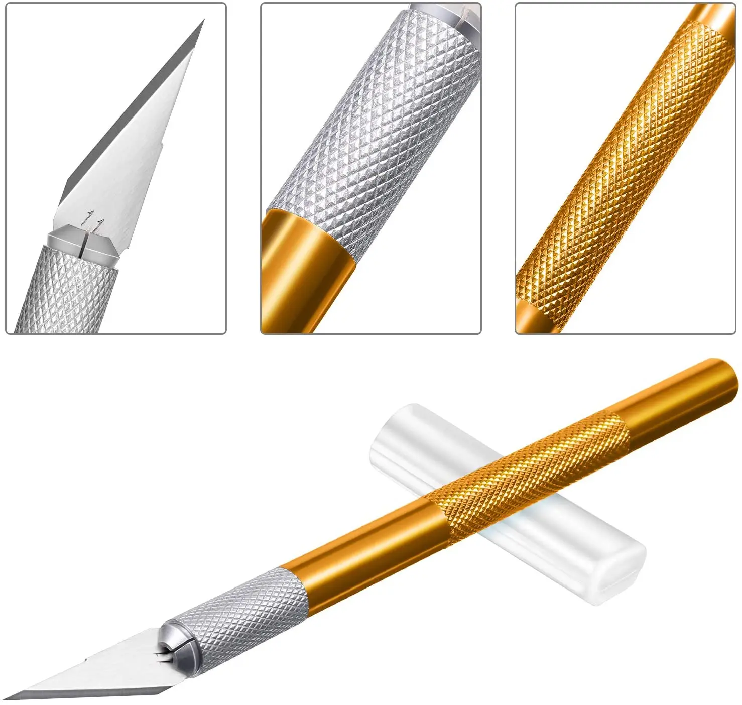 Нож для рукоделия хобби нож с 40 лезвиями из нержавеющей стали набор резки резьбы скрапбукинга творчества