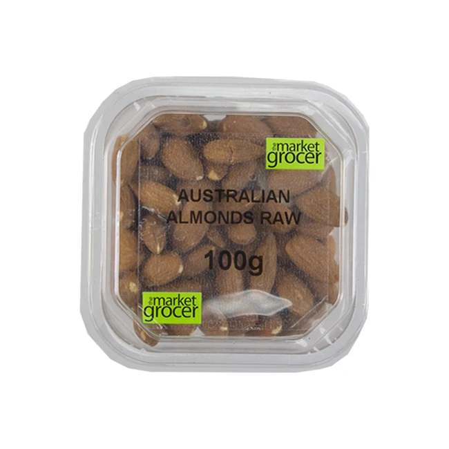 Premium Australian Healthy Snack Market Grocer Almond Raw/Dried Roasted 100g