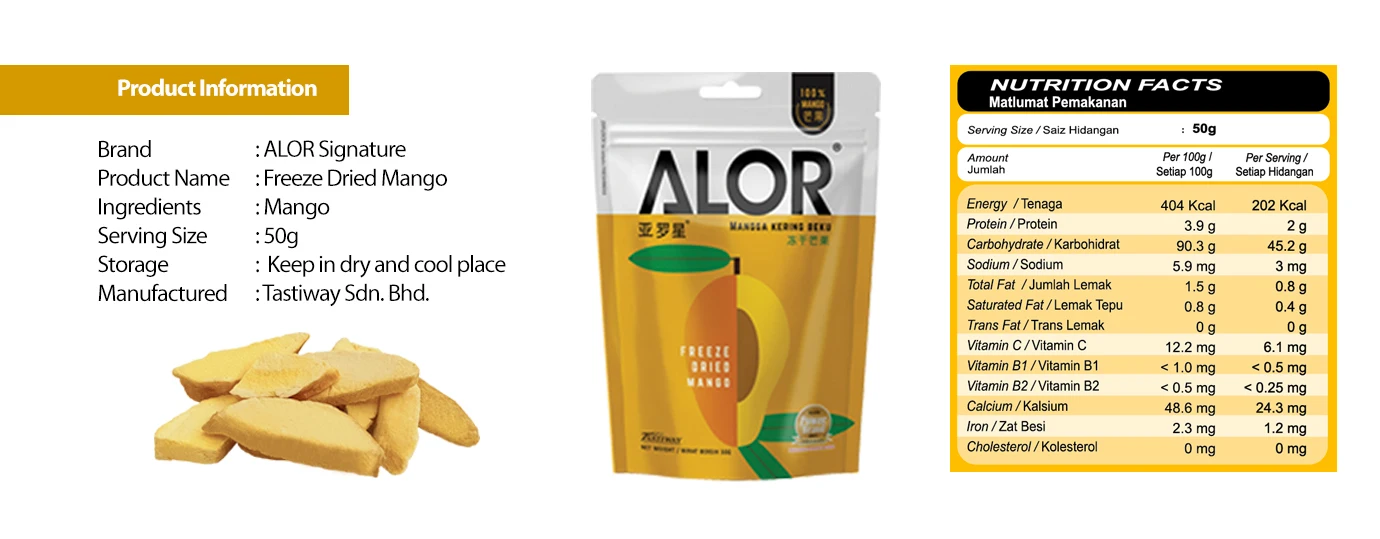 Kosher Certified Freeze Dried Mango