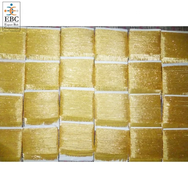 OEM French Bullion Gold Fringe Tassel Decorative Gold White Wire Material Mylar Thread Gold White Orris Gilt Bullion Wire Fringe