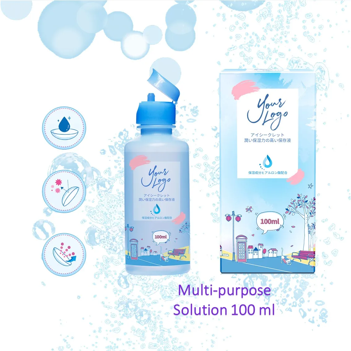 
Wholesale 100 ML Refreshing Multi-Purpose Lens Solution 