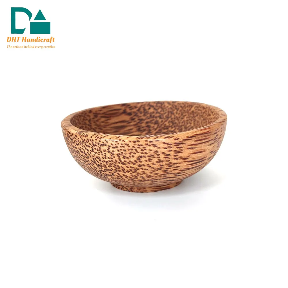 Recyclable Material Coco Shell Dinnerware Vintage Design Style Coconut Wood Bowl For Dining Made In Vietnam