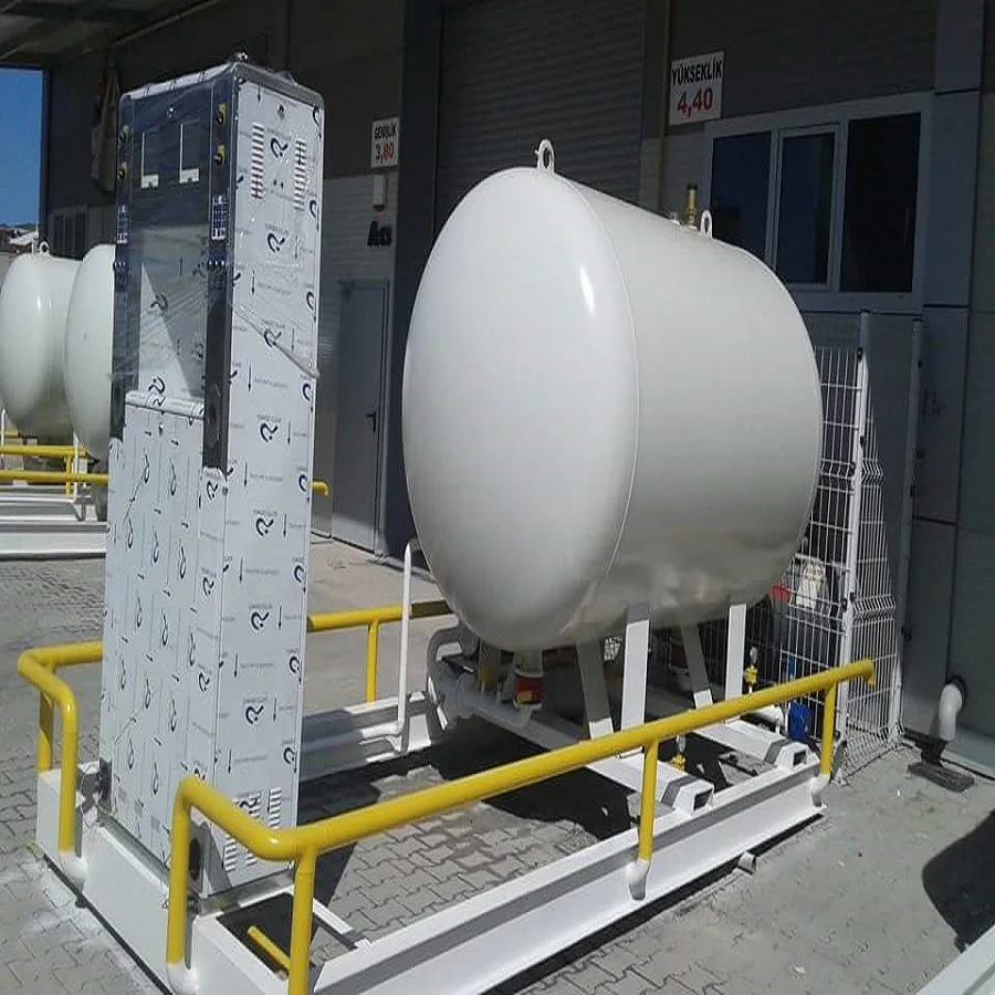 
2A lpg skid station best quality with 3 m3 lpg tank and double nozzle dispenser for car filling 