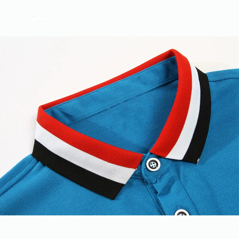 OEM design custom 100% polyester men quick dry plain golf polo t shirts with logo convertible collar Polo T-shirt