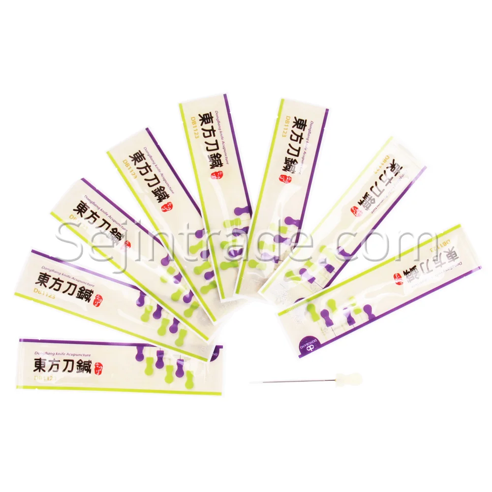 Dong Bang ACUPUNCTURE NEEDLE Acupotomy, Intradermal  Knife Type Needles flat blade at the tip for spine cut (100 PCS/BOX)
