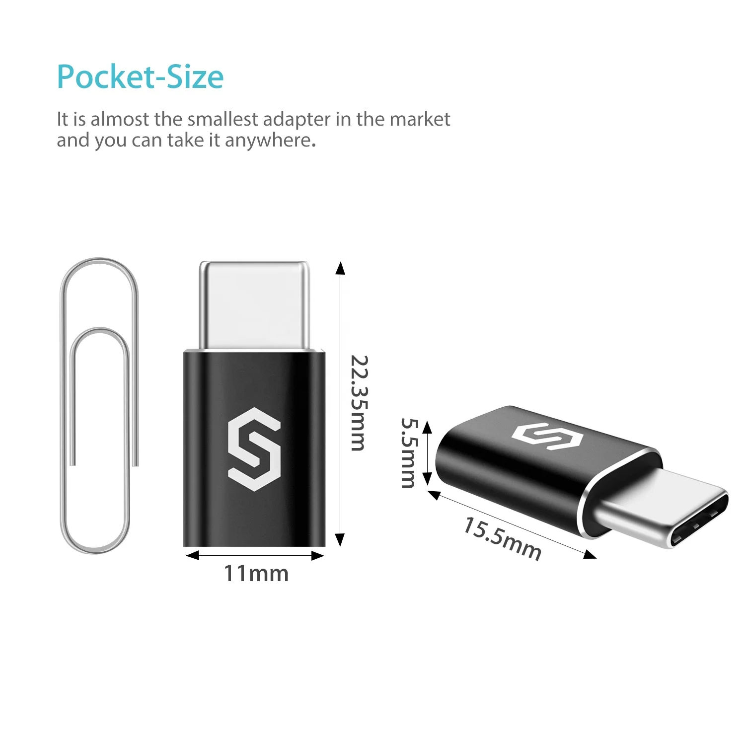 2 шт./упаковка USB Type-C адаптер