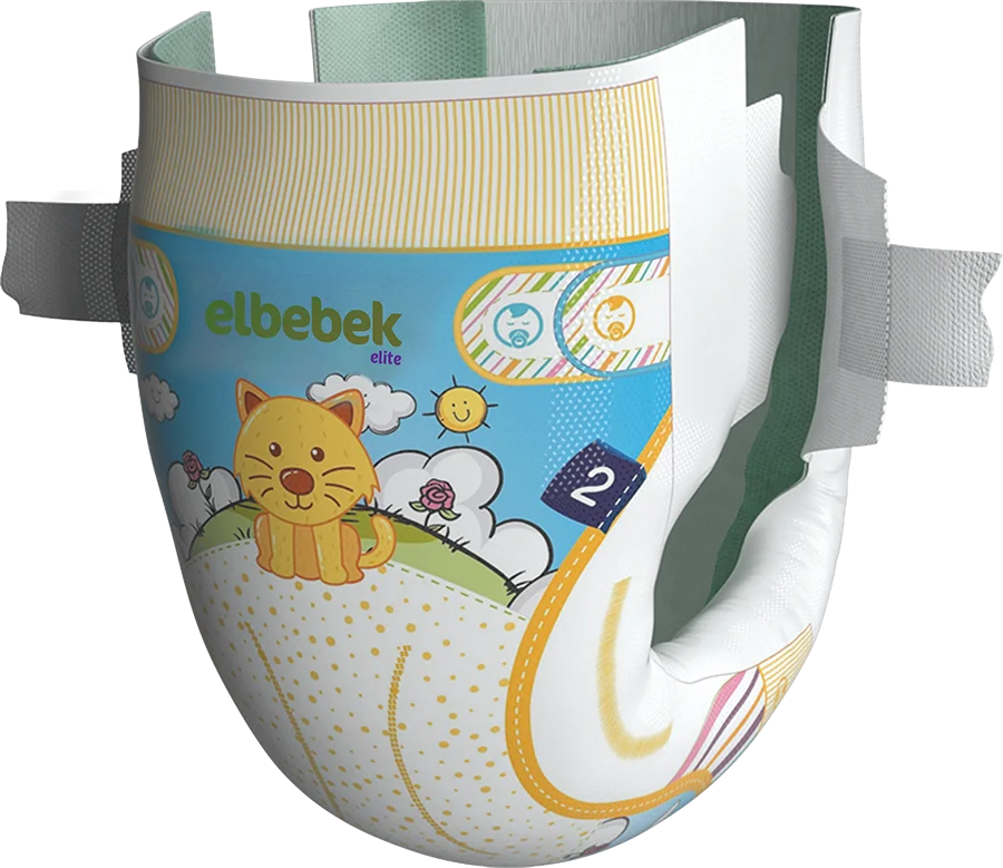 ELBEBEK Baby Diapers Mini 40 Pieces Hot Sale Breathable Disposable Baby Diapers Quick Absorption Long Lasting Dryness Best Price