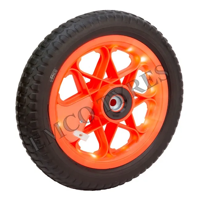 16 inch eva tyres tires  with LED light and Diameter 406 mm tyre school bags kids red in colour  E-14T