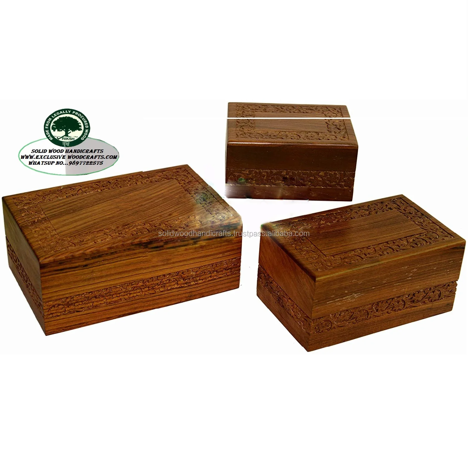 WOOD HANDICRAFTS FANCY WOODEN HUMAN CHILD CARVED TREE OF LIFE URNS ITEM