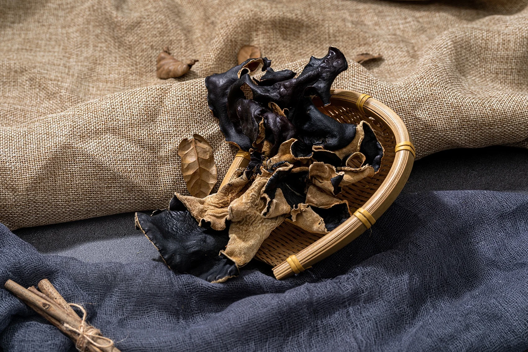 dried black fungus wood ear mushroom Black fungus