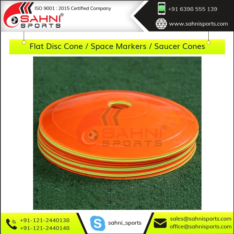 New Innovative Design Soccer Training Flat Disc Cone / Space Markers / Saucer Cones