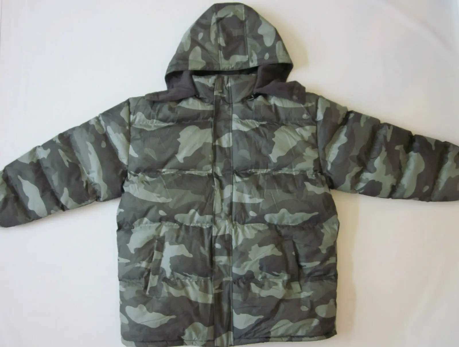 Mens Bubble Puffer Jacket Camouflage Winter Coat 2021