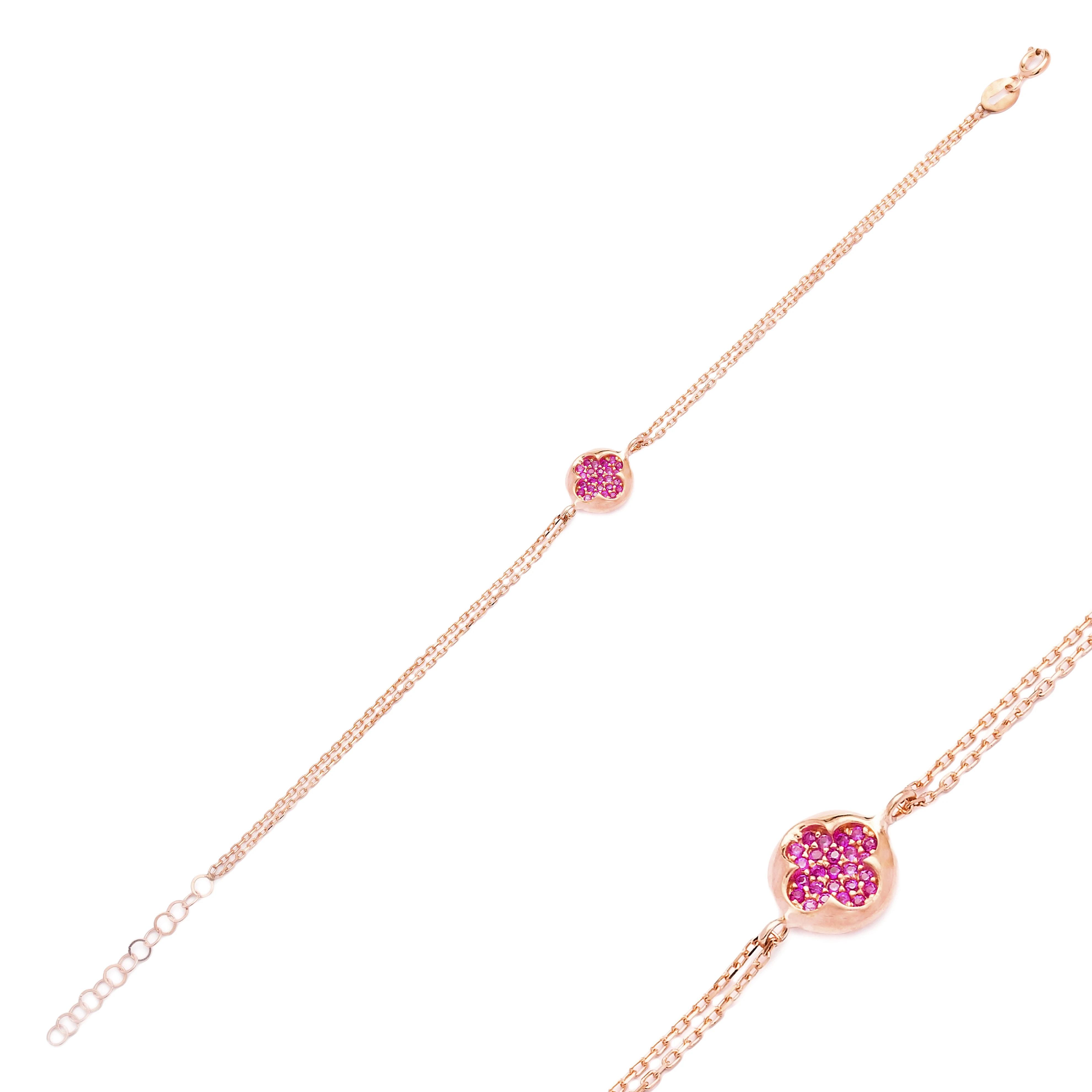Minimalist Round And Clover Design Bracelet Wholesale 925 Sterling Silver Bracelet Jewellery