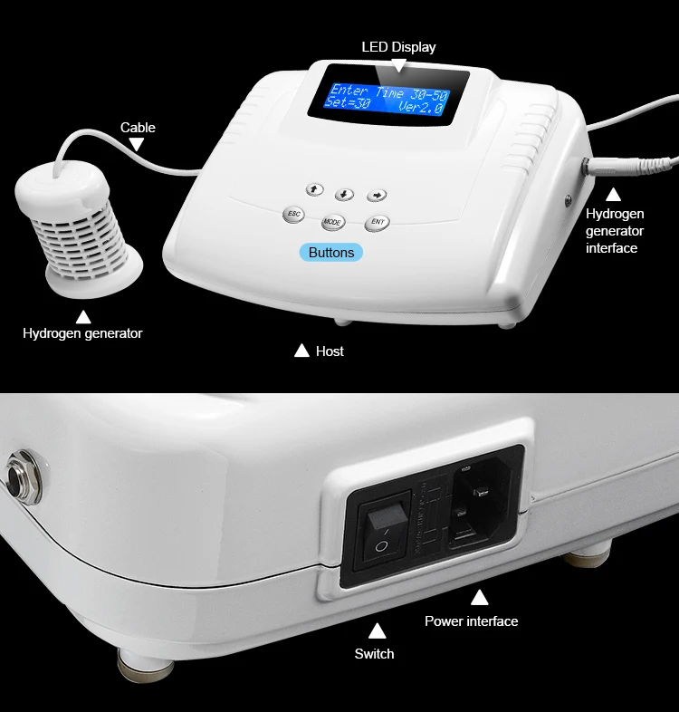 
High quality wholesale custom hydrogen rich water spa for facial spa, foot spa and bath 