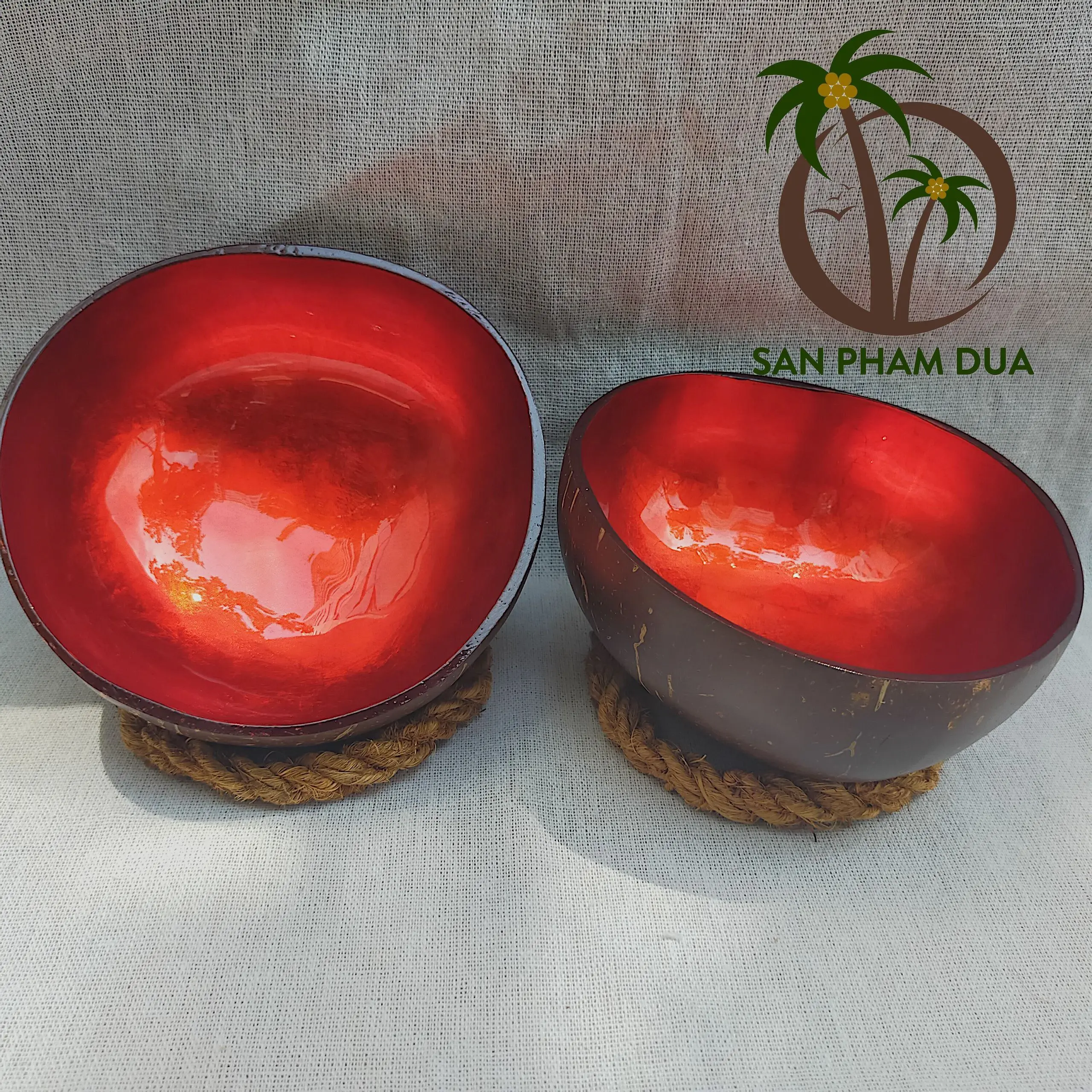 Лакированные кокосовые чаши для Вьетнама набор лаковых кокосовых чаш лакированные ручной работы вьетнамские с кокосовым покрытием