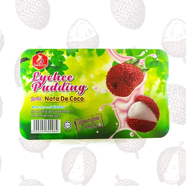 Лучшая цена, пудинг личи с натой де коко, смешанные фрукты, Желейный пудинг [80 г x 6 чашек] в упаковке, малайзийские Халяльные товары