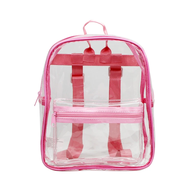 Amazon hot Selling Clear pvc backpack, clear plastic bags, custom clear backpack transparent school bag
