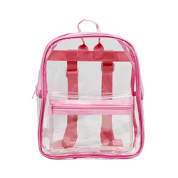 Amazon hot Selling Clear pvc backpack, clear plastic bags, custom clear backpack transparent school bag