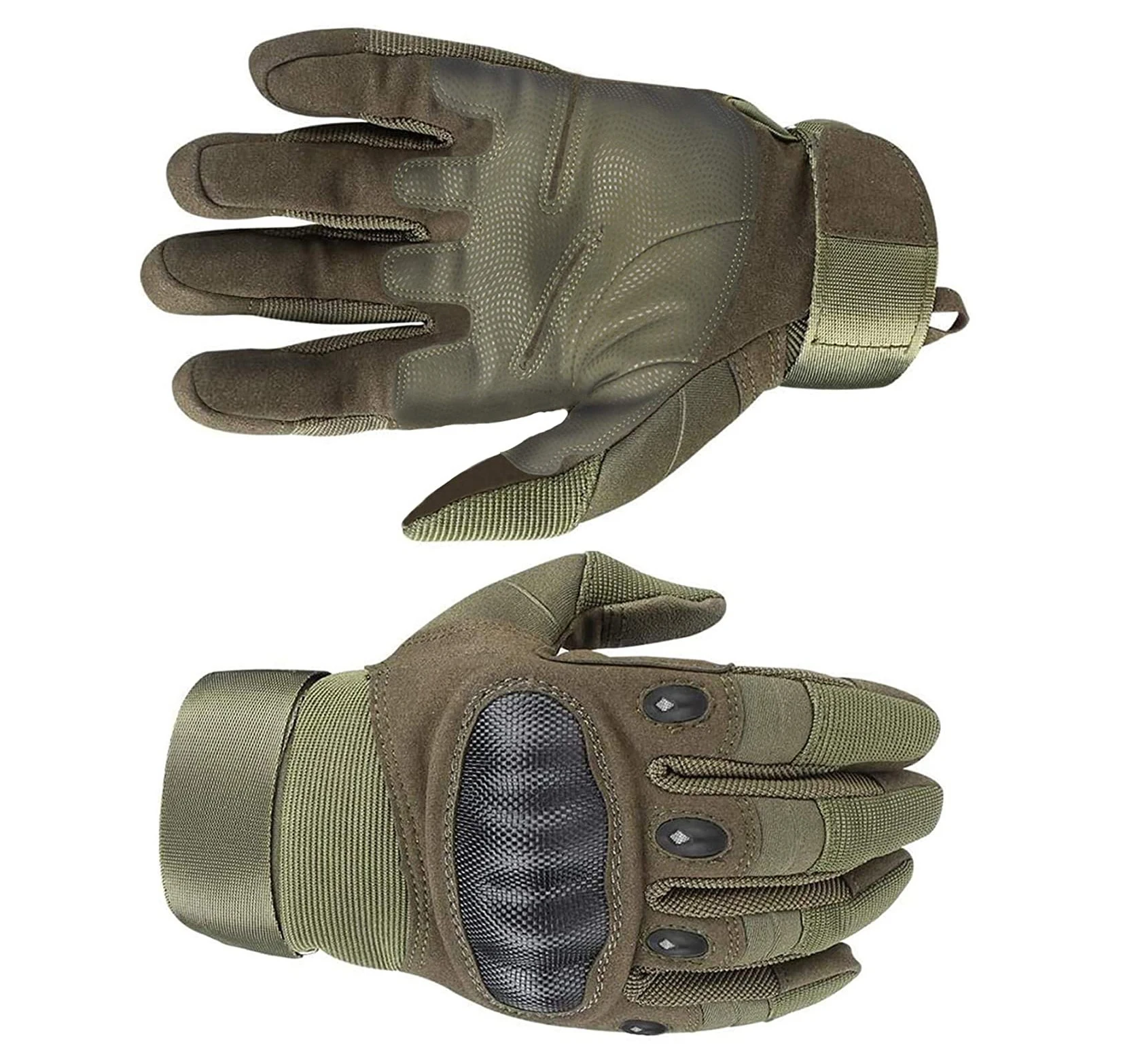 Военные резиновые перчатки с твердыми костяшками, тактические армейские уличные перчатки для сенсорного экрана, перчатки с закрытыми пальцами зеленого и черного цвета