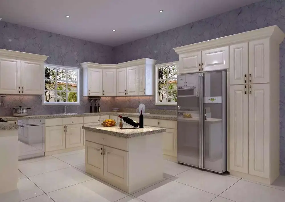 Malaysia manufacture modern design wooden furniture American modular kitchen cabinet