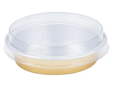 Modern 15ml Gold Aluminum Foil Disposable Container with Lid PC Material Microwavable round Cup Food Packing Load Capacity 5kg