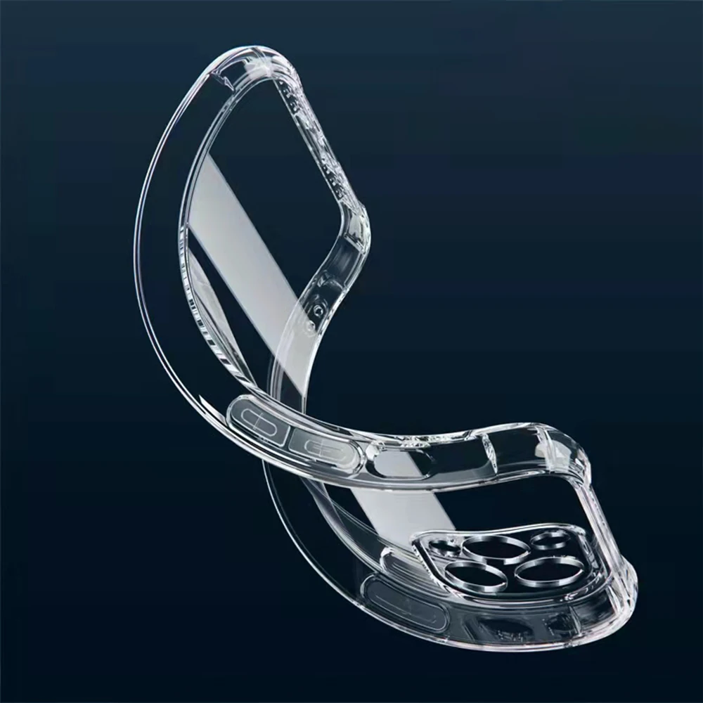 2.0mm Soft TPU Transparent Cover Clear 4 Corner Shockproof Full Protection Anti-Scratch Cell Phone Case for iPhone 13 Case