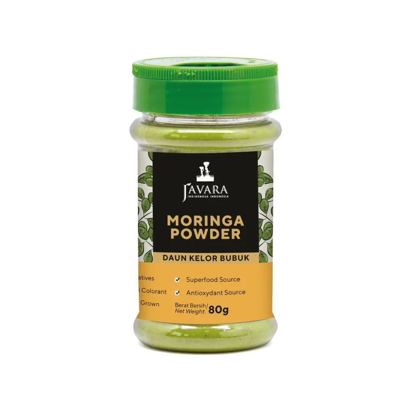 
Javara Moringa Instant Powder Halal Healthy Multipurpose Seasoning Non-MSG Indonesian Condiment Pet Bottle 80gr 