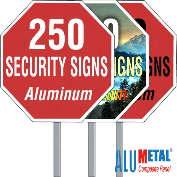 Custom Aluminum Metal Security Yard parking Signs safety road street signs traffic stop wet floor sign boards