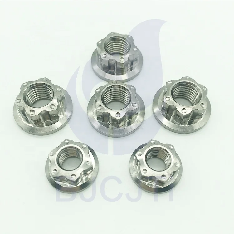 Заводская поставка M6 титановый сплав Фланцевая гайка для