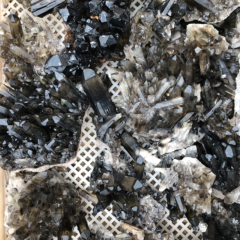 Rare Smoky Citrine Clear Quartz Crystal Cluster for Home