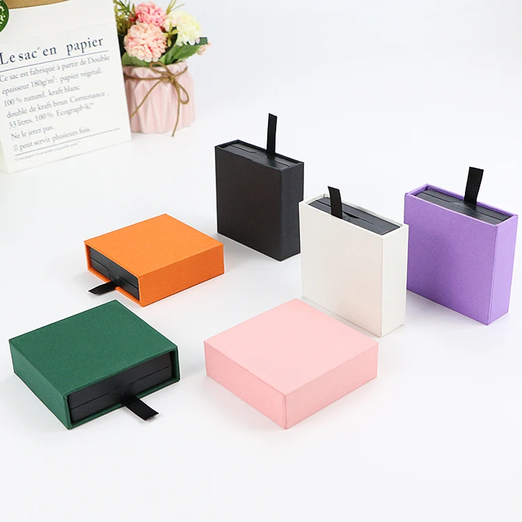 2022 Wholesale Custom Logo  printed storage Box Jewelry Luxury Transparent Jewellery Gift Packaging Boxes