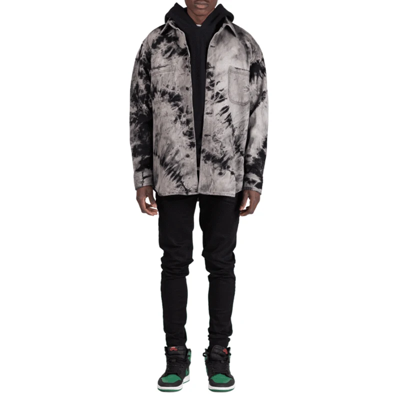 2021 new trend denim shirt 100% cotton men long sleeve denim jeans shirt with custom logo and design