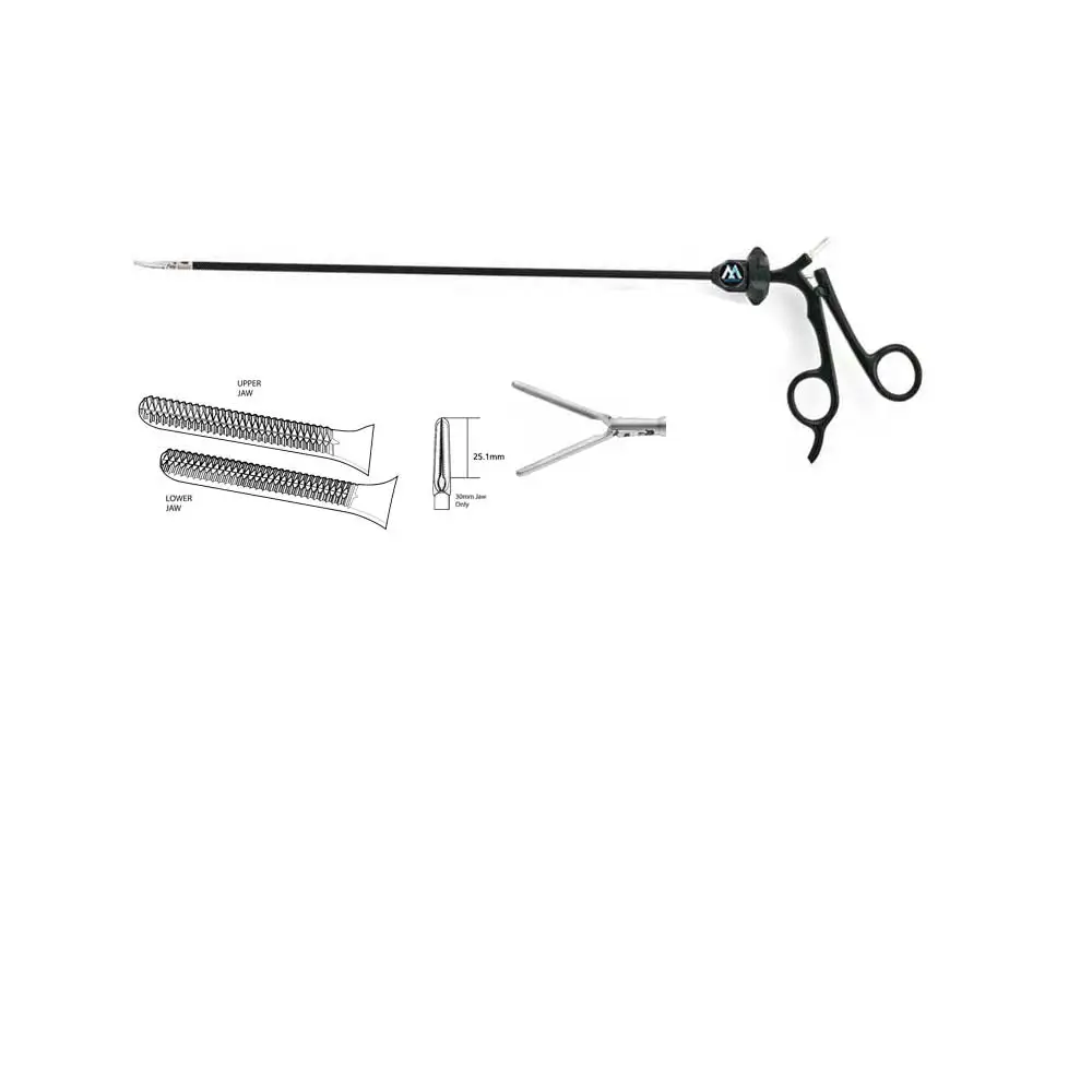 DeBAKEY Laparoscopic Articulating Clamp Double Action Forceps Stainless Steel Manual Hydraulic Power Source Laparoscopic Surgery