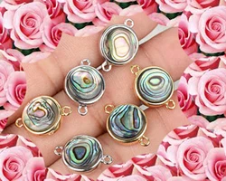 Multi-color quartz gold plated pear checker cut connector charm