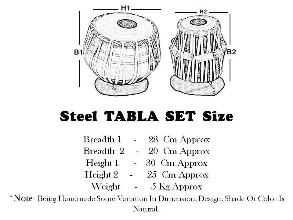 Professionals Musical Instrument Tabla Steel Bayan, Sheesham Wood Dayan Brass Drum Educational high classical sound