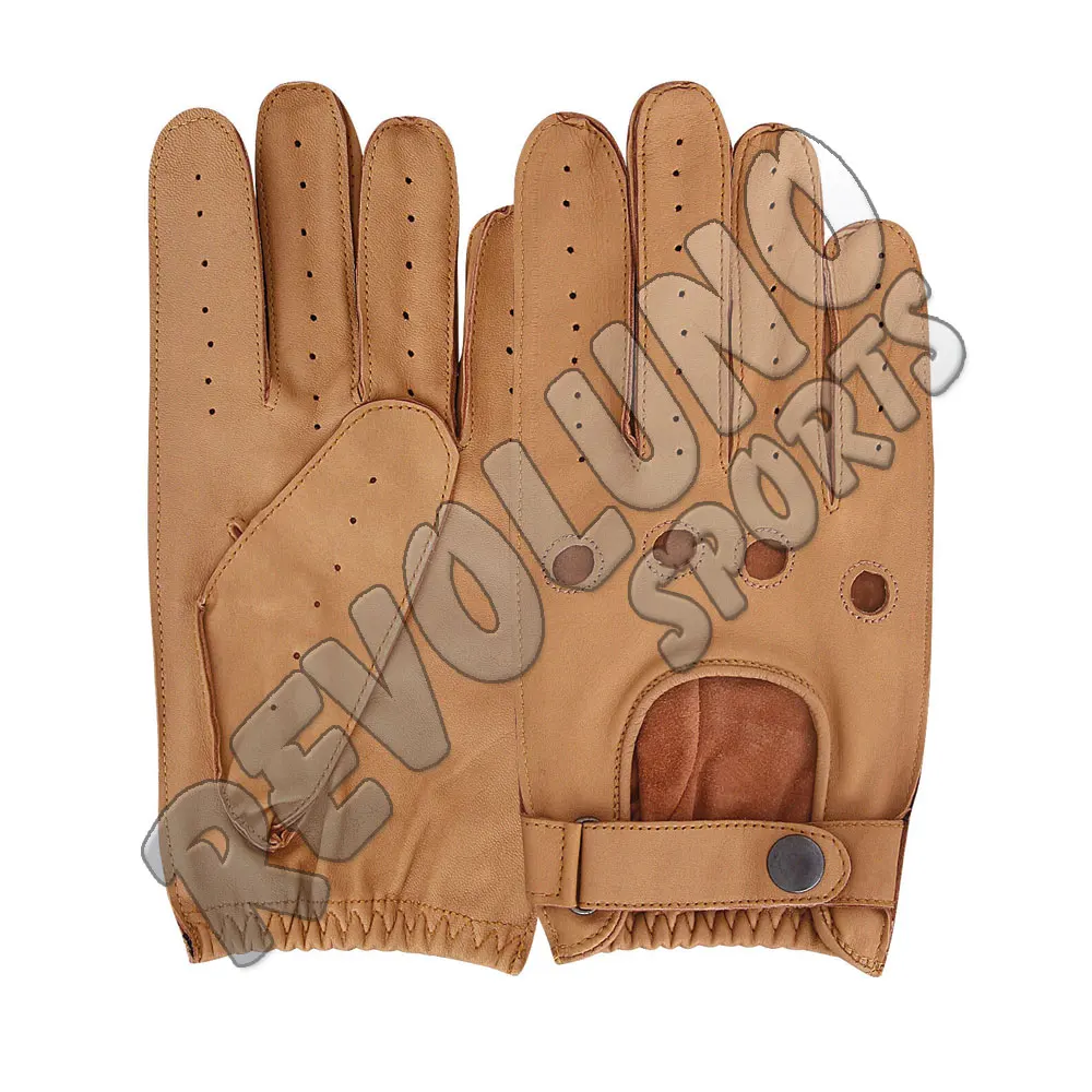 2020 Driving Gloves Camel Color Cheap High Quality Driving Leather Gloves