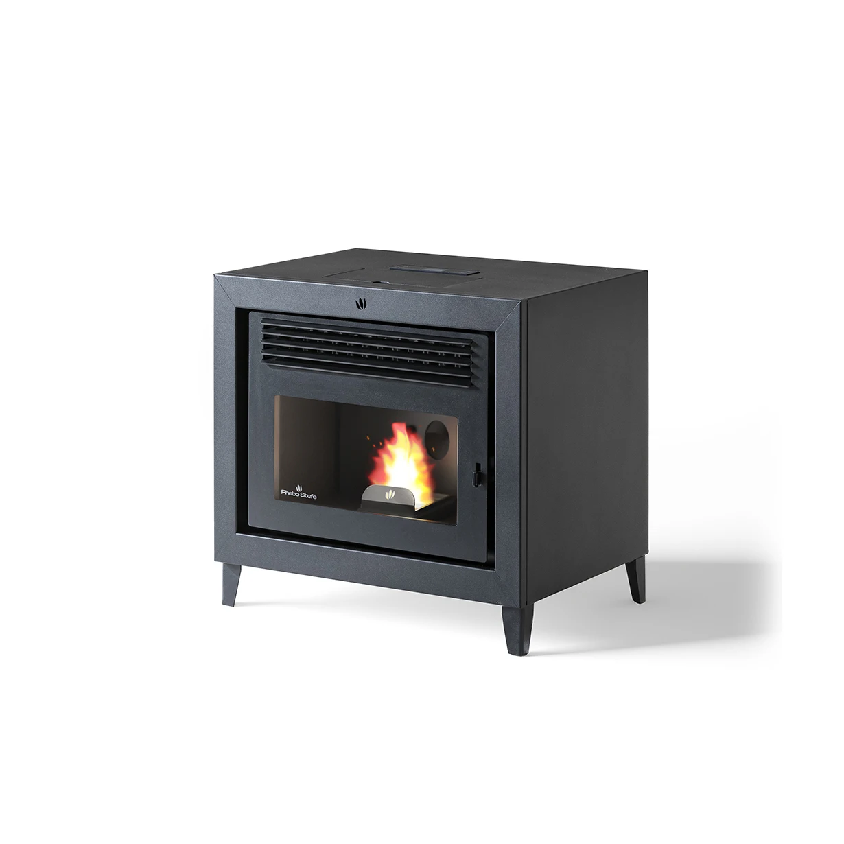 
Superior Quality OEM Made in Italy Small Portable Pellet stove Qbox 8kw - Black 
