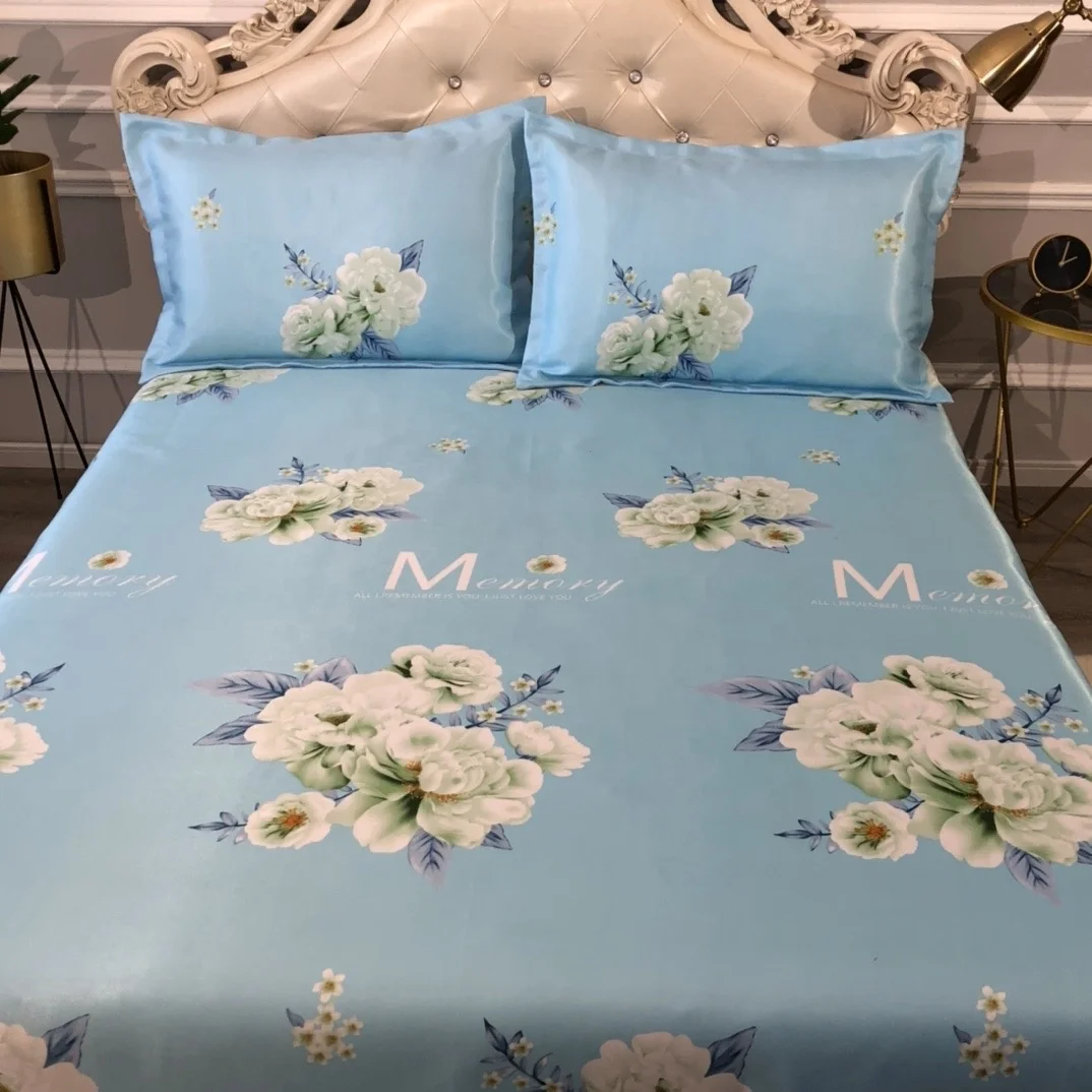 
Home silk cool bed sheet set wholesale 