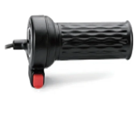 Hot sale! RoHS 24v/36v/48v wuxing twisted throttle with switch with left and right side full grisp for electric bike