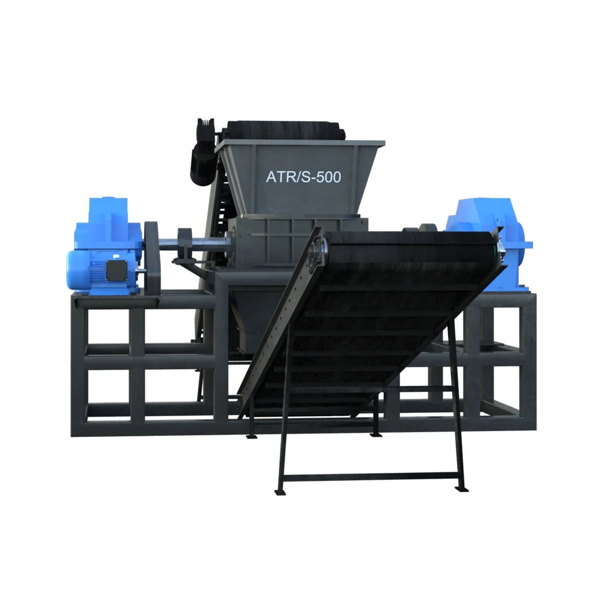 Two-shaft industrial Shredder ATR/S 500 recycling for plastic rubber wood light scrap and other solid waste processing