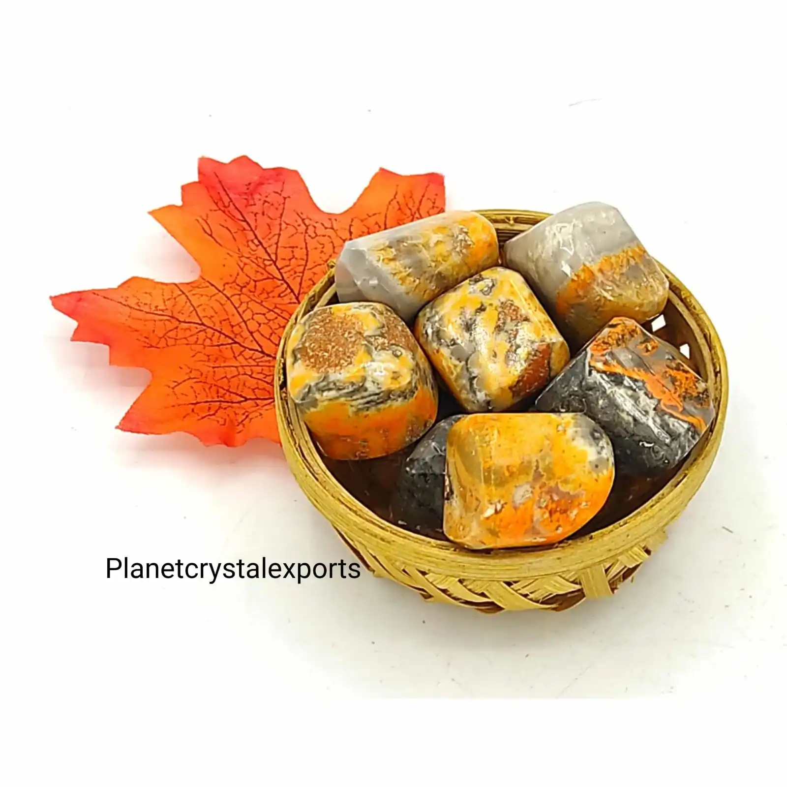 Wholesale Natural  Bumble bee Jasper Polished  Crystal Tumble Stone For Home Decoration Buy From Planet Crystal Exports