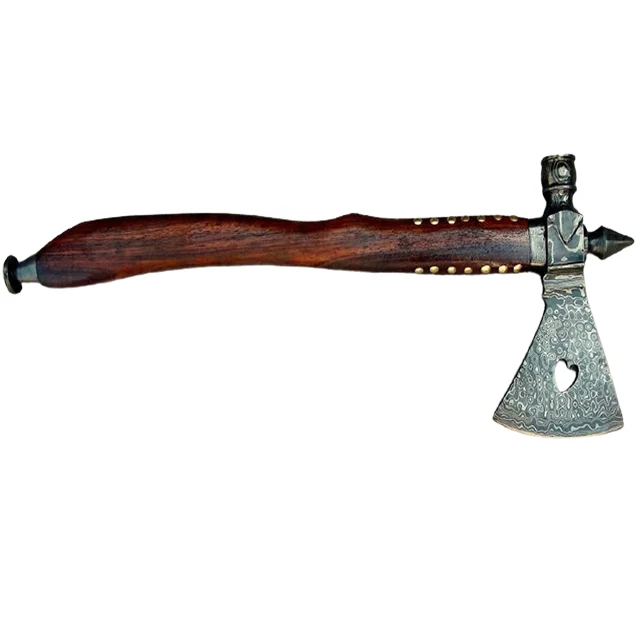 Топор Ручной работы из дамасской стали с ручкой из натурального дерева