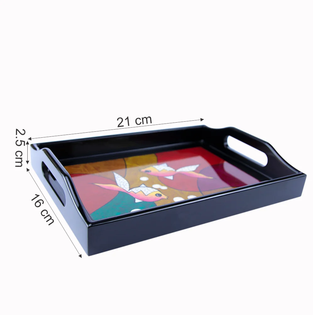 Elegant Design Top Trending Custom Logo Trays for Serving Tea Coffee Wooden Platter Tray Decor Serving Trays Storage